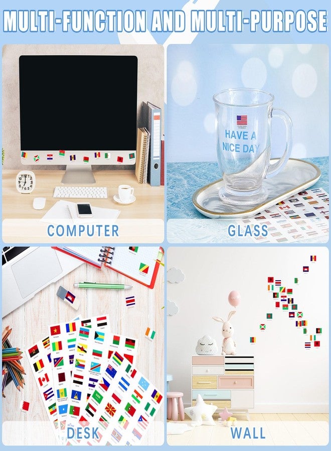 Outus 768 Pieces World Assorted Country Flag Stickers Country Decals Planner Travel Mini Flag Stickers for School, Journal, Scrapbook, Theme Party Decor - Image 3